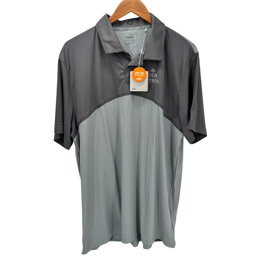 Puma Polo Shirt Mens XXL Gray ROCA PATRON UPF 50+ Dry Cell Golf Short Sleeve NEW